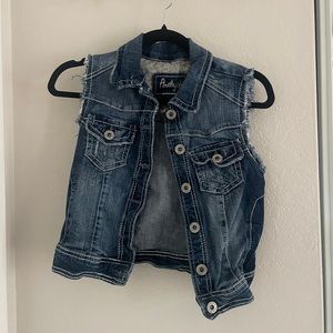 Amethyst two tone jean vest size S